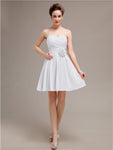 Sweetheart A-Line Short Chiffon Bridesmaid Dresses