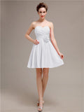 Sweetheart A-Line Short Chiffon Bridesmaid Dresses