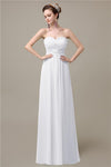 A-line Sweetheart Chiffon Floor-Length Long Bridesmaid Dresses