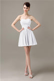 Popular Chiffon A-line Sweetheart Mini Bridesmaid Dresses