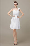 Popular One-shoulder Sweetheart Knee-Length Bridesmaid Dresses