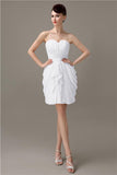 Elegant A-line Pleated Chiffon Knee-length Bridesmaid Dresses