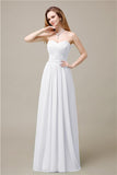 Pretty Chiffon A-line Sweetheart Floor-Length Bridesmaid Dresses