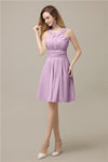 Unique Chiffon A-line Knee-Length Short Bridesmaid Dresses