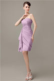 Elegant Sweetheart Chiffon Backless Sheath Bridesmaid Dresses