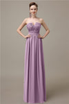 Sweetheart Simple A-line Floor-Length Chiffon Bridesmaid Dresses