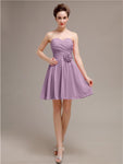 Sweetheart A-Line Short Chiffon Bridesmaid Dresses