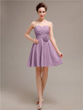 Sweetheart A-Line Short Chiffon Bridesmaid Dresses