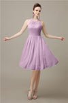 Halter  A-line Knee-Length Chiffon Bridesmaid Dresses