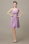 Popular One-shoulder Sweetheart Knee-Length Bridesmaid Dresses