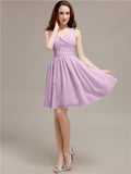 V-Neck Short A-Line Bridesmaid Dresses