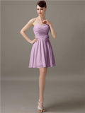 Simple Sweetheart A-Line Short Bridesmaid Dresses