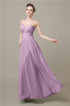 Pretty Strapless Chiffon A-line Floor-Length Bridesmaid Dresses