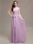 Beautiful A-line One-Shoulder Sleeveless Floor-Length Bridesmaid Dresses