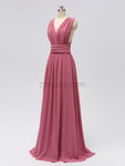 Convertible Chiffon A-line Sleeveless Bridesmaid Dresses, YKX020