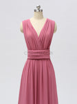 Convertible Chiffon A-line Sleeveless Bridesmaid Dresses, YKX020