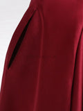 Burgundy Simple Cheap Long Bridesmaid Prom Dresses SDP1124