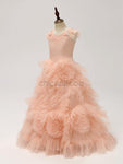 Popular Cute Wedding Party Long Flower Girl Dresses SDP1121