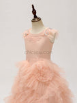 Popular Cute Wedding Party Long Flower Girl Dresses SDP1121