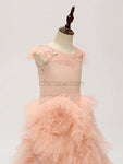 Popular Cute Wedding Party Long Flower Girl Dresses SDP1121