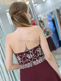 Halter Beaded Chiffon Short Homecoming Dresses SDP1126