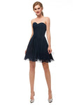 Discount Dark Blue Sweetheart Chiffon A Line Short Homecoming Dresses XDM1145