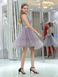 Two Pieces Lace Tulle Short Homecoming Dresses SDP1125