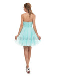 Fashion Sweetheart Backless Chiffon A Line Short Homecoming Dresses XDM1141