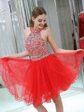 Two Pieces Beaded Short Homecoming Dresses SDP1132