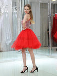 Two Pieces Beaded Short Homecoming Dresses SDP1132