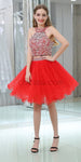 Two Pieces Beaded Short Homecoming Dresses SDP1132