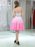 Sweetheart Gradient Beaded Short Homecoming Dresses SDP1133