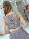 Two Pieces Lace Tulle Short Homecoming Dresses SDP1125