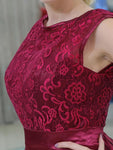 Unique Burgundy Lace Cap Sleeves A Line Short Homecoming Dresses XDM1158