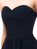 Discount Dark Blue Sweetheart Chiffon A Line Short Homecoming Dresses XDM1145