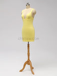 Yellow Simple Cheap Short Homecoming Dress SDP1116