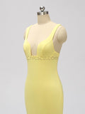 Yellow Simple Cheap Short Homecoming Dress SDP1116