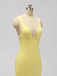 Yellow Simple Cheap Short Homecoming Dress SDP1116