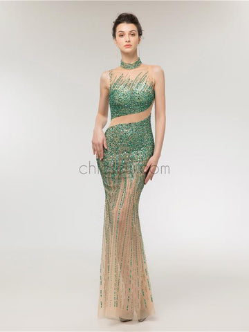 Sexy Mermaid Heavy Beaded Long Evening Prom Dresses SDP1147