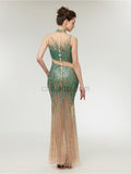 Sexy Mermaid Heavy Beaded Long Evening Prom Dresses SDP1147