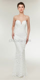 Simple White Sweetheart Lace Floor Length Mermaid Long Evening Prom Dresses, XDM1138