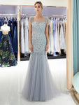 Mermaid Heavy Beaded Tulle Long Prom Dresses SDP1154