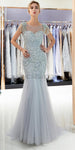 Mermaid Heavy Beaded Tulle Long Prom Dresses SDP1154