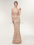 Pretty Halter Two Pieces Sequin Mermaid Long Evening Prom Dresses , XDM1178