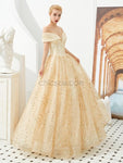 Off the Shoulder Long Evening Prom Dresses Ball Gown SDP1177