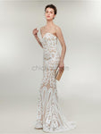 Simple Sweetheart Lace Mermaid Long Evening Prom Dresses, XDM1136