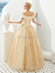 Off the Shoulder Long Evening Prom Dresses Ball Gown SDP1177