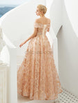 A-line Off the Shoulder Long Evening Prom Dresses SDP1178