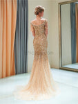 Sparkly V Neck Off the Shoulder Sequin Mermaid Long Evening Prom Dresses, XDM1152