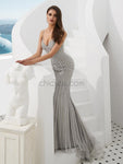 Spaghetti Strap Mermaid Sweetheart Long Evening Prom Dresses SDP1141